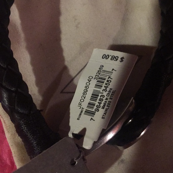 Fossil leather bracelet with tags - Picture 3 of 3